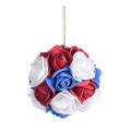 Flower Hanging Ball Red White Blue Decor Balls Flower Balls American Flag Day American Independence Day Decorative Flower Ball Foam. 