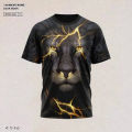 3D Print Lion Shirt Men's T-shirt 2023 New Sweatshirt Summer O Neck Casual Short Sleeve Tees Mens Clothing Male Cool Streetwear.