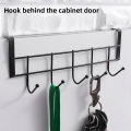 1PC Stainless Steel Hook Back Hanging Clothes Holder Towel Door Hooks Wall Mounted Bath Hanger with 5 Hooks.