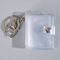 New 1/2-inch Holder Pockets Photo Transparent DIY Mini Photo Album Keychain Portable Certificate Photo Storage Portable Key Ring. 