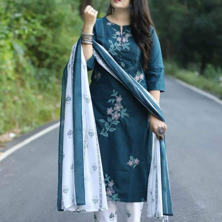 "Multicolor Pure Cotton Unstitched Afsan & Screen Print Trio - Elevate Your Style with Exclusive Fashion for Women"