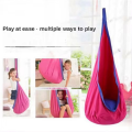Hanging Chair Portable Parachute Cloth Swing Bed Indoor Rose Red. 