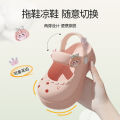 Parent-child Mary Jane Crocs Women's Summer New Cute Girls' Heart-to-Wear Versatile EVA Baotou Sandals. 