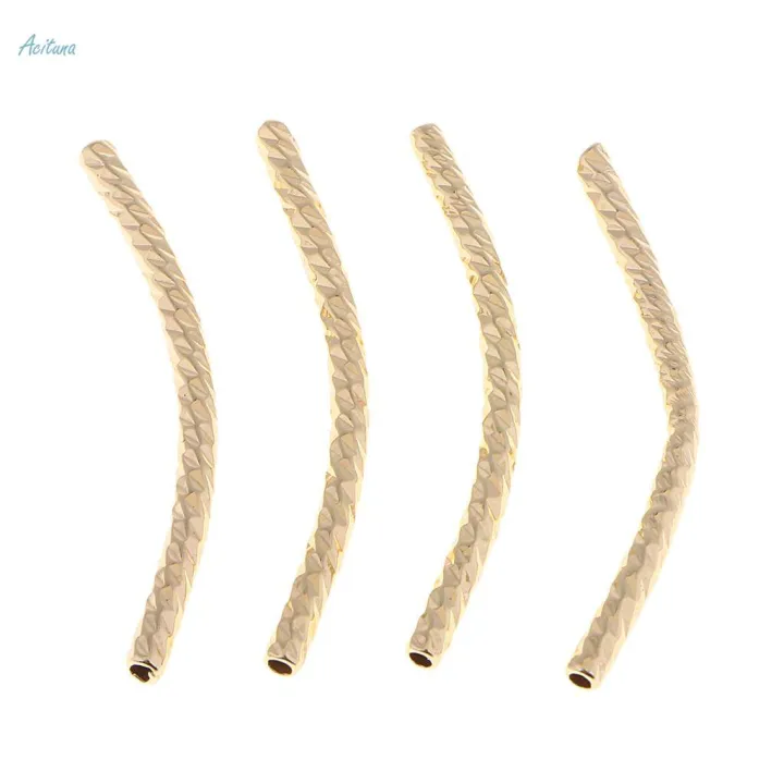 4Pcs%20Copper%20Noodle%20Tube%20Beads%20Curved%20Jewelry%20Findings%20Craft%20Golden%202%C3%9730mm%20-%20Image%205