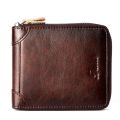Men's Wallet Genuine Leather Purse for Men Coin Pocket Purse Short Male Card Holder Wallets Zipper Around Money Coin Purse. 