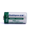 Doublepow 16340  3.7V 750mAh Rechargeable Lithium ion Battery (Point Top) - 2 Pieces (No battery charger included). 