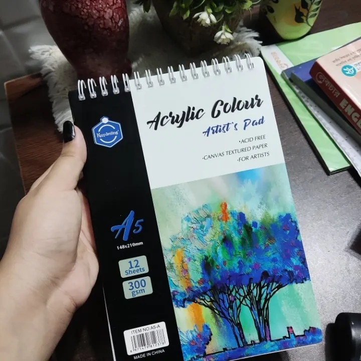 Keep%20Smiling%20Artist's%20Acrylic%20Pad%20A5%20Size%20-%20Image%205