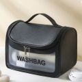 Waterproof Travel Makeup and Cosmetic Bag for Women Transparent Women Washbag Toiletry, Cosmetic Washbag Organizer PVC Handbag.