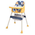 Baby Height Chair Baby Dining High Chair PU Cushion Slip Resistant Multifunctional for Home. 