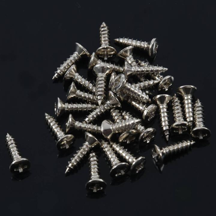 30pcs%20Pickguard%20Screw%20For%20Fender%20Strat/Tele%20Electric%20Guitar%20Bass%20silver%20-%20Image%204