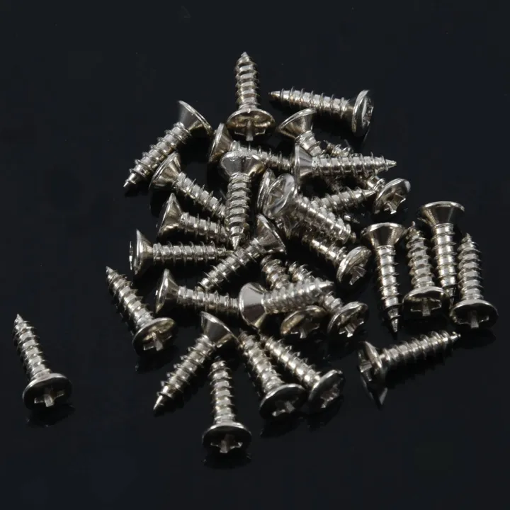 30pcs%20Pickguard%20Screw%20For%20Fender%20Strat/Tele%20Electric%20Guitar%20Bass%20silver%20-%20Image%204