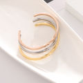 European and American Style Wire Diameter round Accessories for Girls One Titanium Steel Women's Rose Gold Japanese and Korean Fashionable Rose Gold Bracelet.