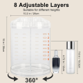 360 Degree Rotation Transparent Acrylic Cosmetics Storage Box Fashion Spin Multi-function Detachable Makeup Beauty Organizer - Dhaka Shopping Zone. 