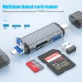 6 in 1 Type C Adapter OTG TF Micro USB SD Card Reader USB Memory Card For Macbook Samsung Huawei XiaoMi Laptop Phone Type-C. 