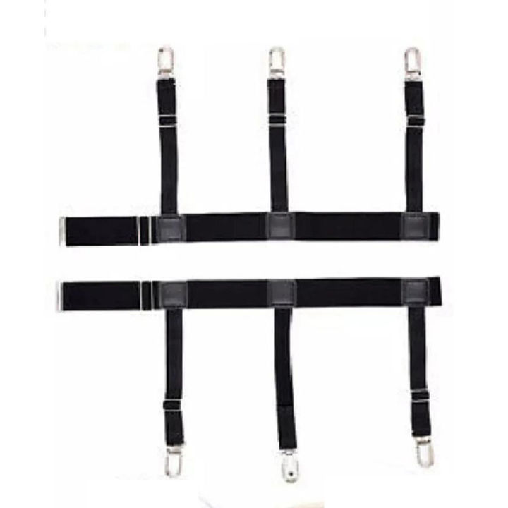 2 pieces men Elestie Garter Belt Sock Shirt holder