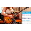JDXHLAU 2X Acoustic Guitar Practice Chords Scale Chart Guitar Chord Fingering Diagram Lessons Music for Guitar Beginner,S.