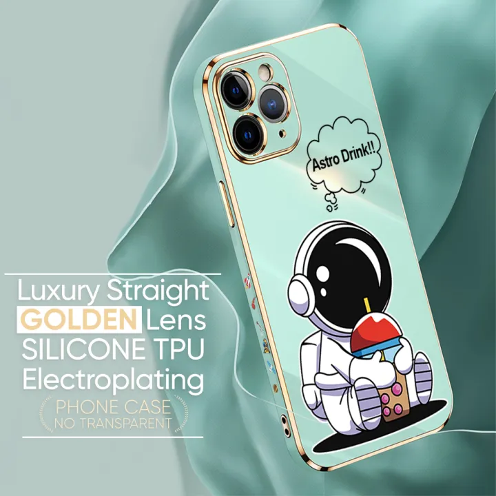 Hontinga%20for%20Realme%20C15%20Back%20Cover%20+%20Free%20Lanyard%20Luxury%206D%20Plating%20Cartoon%20Happy%20Astronaut%20Side%20Pattern%20Case%20Soft%20Silicone%20Square%20Mobile%20Cover%20-%20Image%203