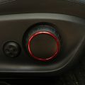 3Pcs Car Seat Adjustment Switch Knob Ring Cover Trim Red for Mercedes Benz A B GLA CLA Class W176 W117 W246 C117 A180. 