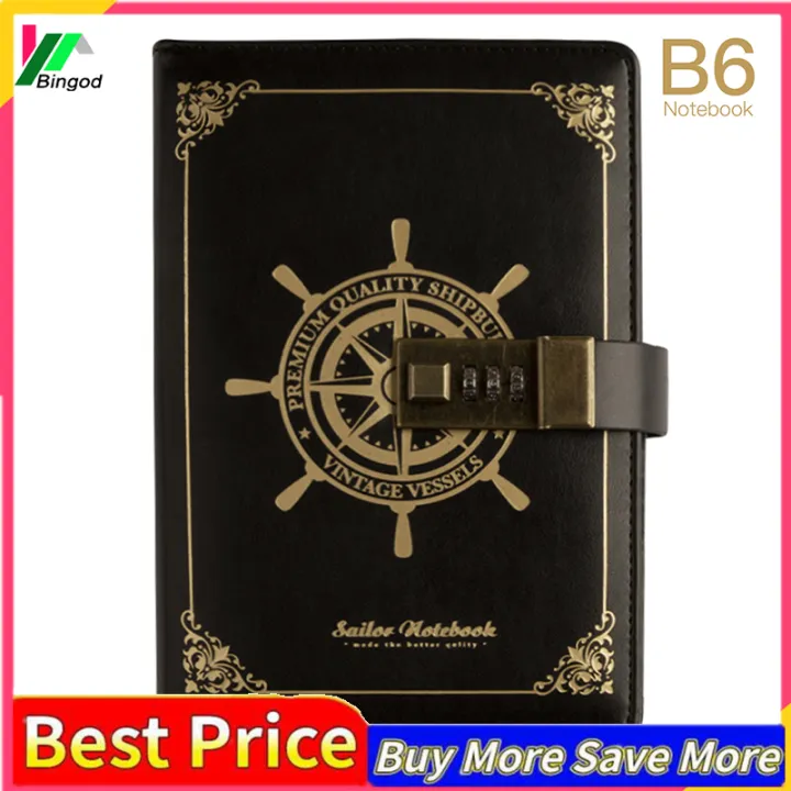 %E3%80%90Fashion%E3%80%91Vint-age%20Journal%20Diary%20with%20Lock%20B6%20PU%20Retro%20Notebook%203-Digit%20Combination%20Private%20Journal%20Line%20Pages%20Writing%20Gift%20for%20Boy%20-%20Image%202