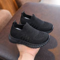 Spring and Autumn style bare plate medium and large children's shoes breathable student shoes trend casual shoes Korean version of boys and girls flying knitting shoes. 