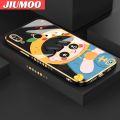 JIUMOO For Huawei Y9 2019 Case Cartoon Funny Girl New Design Phone Case Side Edge Pattern Luxury Plating Silicone Casing Full Cover Camera Shockproof Protection Cases.