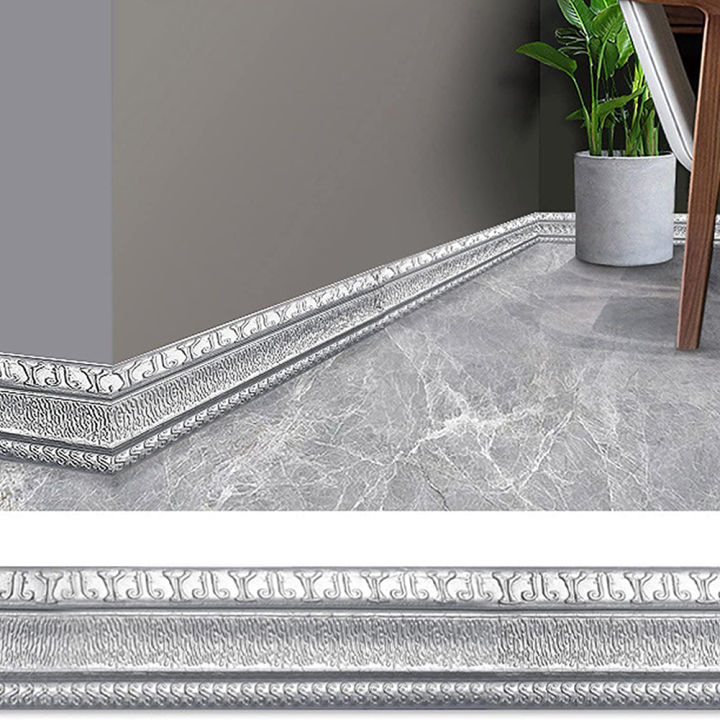 2.3M Self-adhesive Wall Decorative Wire 3D PE Foam Skirting Border Decor Waterproof Sticker Wallstick Wall-paper Border Decor