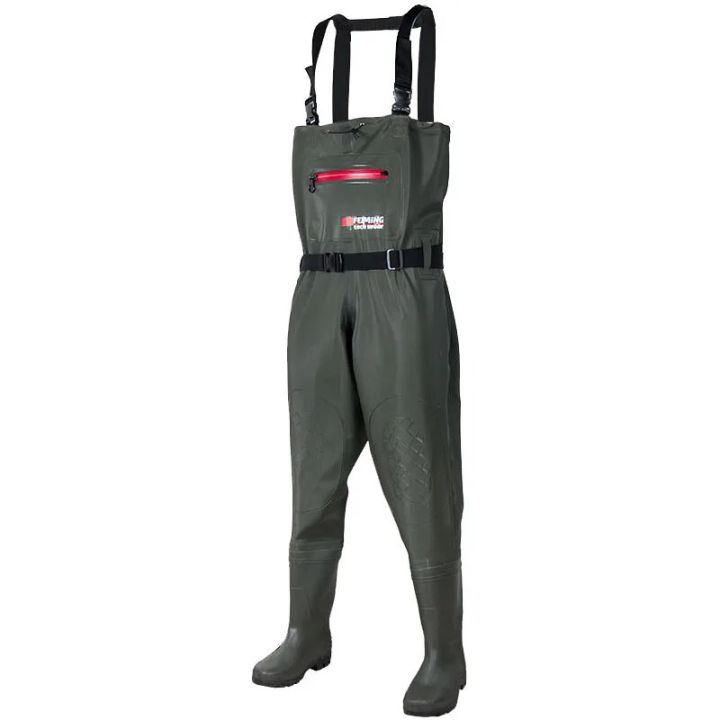 PVC Fly Fishing Chest Waders for Men With Boots Lure Women Hunting Bootfoot  Waterproof With Wading Belt Adult Fish Gear Overalls