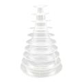 10 Tier Tower Macaron Macaron Display Stand Round Cake Stand PVC Tray Birthday Wedding Display Rack Cake Decorating Tools - Transparent color. 