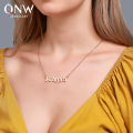 Cross-border hot selling personalized baby girl English letter necklace female simple ladies clavicle chain. 