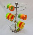 Churir Alna Twelve Stick Curi Rakhar Stand [Theft Stan Display Stand Bangle decor ( Churi Alna) Rotating Churi Stand stainless steel Bangle Organizer Jewelry Display Stand Bangle Stand decor.