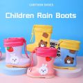 Children Rain Boots for Boys Cute Animals Water Shoes for Baby Girl Plush Warm Yellow Rain Boots Drop Shipping Rain Boots Kids. 