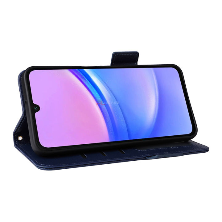 PlusCase%20for%20Samsung%20Galaxy%20A16%204G%205G%20Premium%20Leather%20Camera%20Protection%20Durable%20TPU%20Shell%20Folio%20Phone%20Case%20-%20Image%205