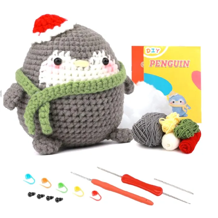 DIY%20Penguin%20Crochet%20Kit%20with%20Knitting%20Yarn%20Needles%20Plush%20Doll%20Easy(Purple)%20Easy%20Install%20Easy%20to%20Use%20-%20Image%202