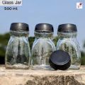3 Pis Glass Built Coffee Jar 500ml(কফির কাচের জার).