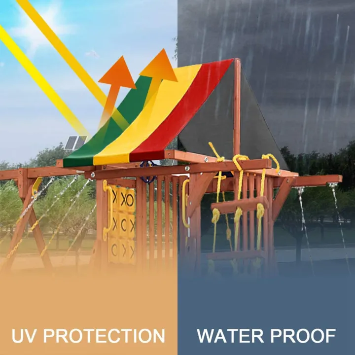 NXFDSIOZ%202Pcs%2052%20Inch%20x%2090%20Inch%20Swing%20Set%20Replacement%20Tarp%20for%20Play%20Set%20Outdoor,%20Multi-Color%20-%20Image%203