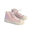 Cherry Pink Shoes High-Top Canvas Shoes for Women2022Years of the New SummerinsTrendy Versatile Student Cute Sneakers. 