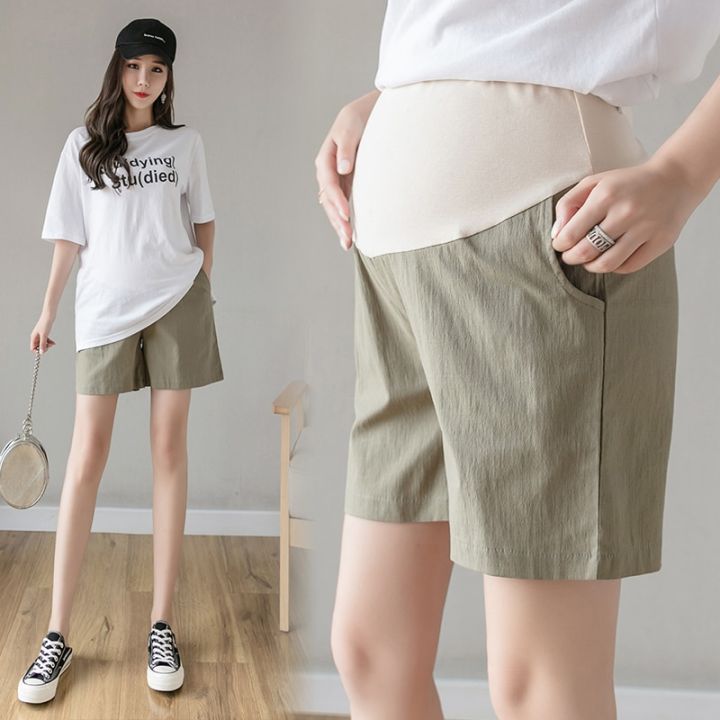 Cotton%20and%20Linen%20Maternity%20Shorts%20for%20Pregnant%20Women%20Pants%20Gravida%20Clothes%20Pregnancy%20Clothing%20Mother%20Wear%20High%20Waist%20-%20Image%203