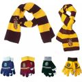Student Campus Harri Potter Series CosPlay Scarf Hat Glove Gryffindor Hufflepuff Academy Badge Handsome Halloween Gathering Gift.