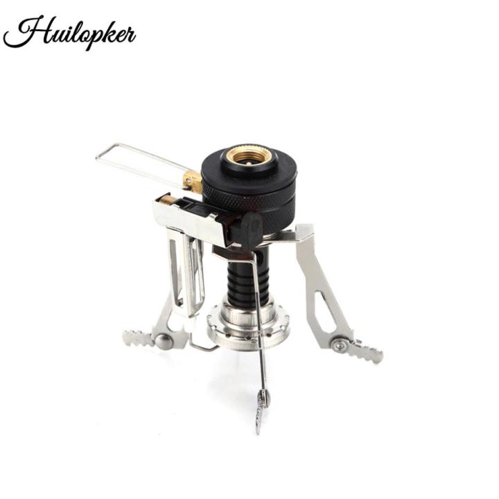 Mini Gas Stove Portable Foldable Aluminum Alloy Gas Furnace Outdoor Picnic Cooking Camping Supplies