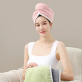 Quick-Dry Microfiber Hair Turban Wrap for Women - Super Absorbent Double-Layer Hair Towel with Dual Elastic Bands for Fast Drying. 