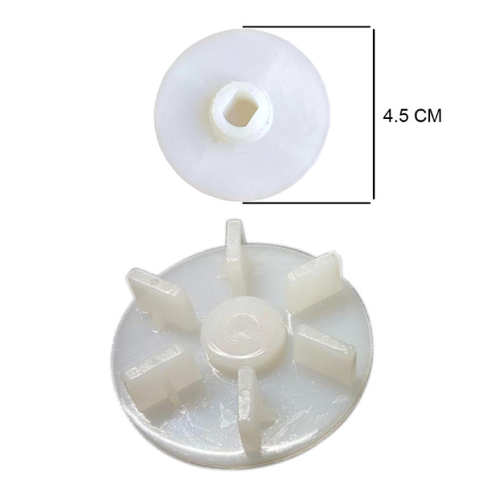 Six Teeth White Plastic Mixer Grinder Motor Coupler Suitable for All Motor Mixer Grinders