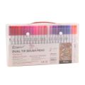 Giorgione 72 Pcs Dual Art Brush Pens Art Markers Set Brush Tip with Fineliner 0.4mm Markers Pen for Writing Drawing Adult Coloring Books Planner Sketch Book Calendar Note. 