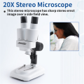 20X Stereo Microscope Binocular with LED for PCB Soldering Tool Mobile Phone Repair Slides Mineral Watching Microscopio. 