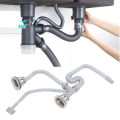 Sink Drain and Pipe Set, ABS Kitchen Sink Drainer Pipe for Bathroom. 