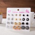 Trendy Mixed Design Pearl Stud Earrings for Women New collection - 12 Pairs Earring for Women - Earring Set for Girls Stylish Simple Top - Kaner Dul - Kaner Dul.