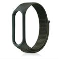 Mi Band 3, 4, 5, 6 Nylon Fabric Sport Strap with Hook-and-Loop Fastener, Comfortable Silicone Wristband for Daily Wear.