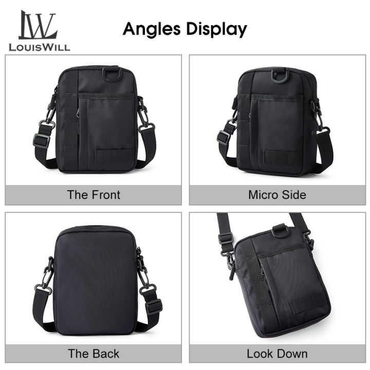 LouisWill%20Men's%20Small%20Bag%20Oxford%20Cloth%20Bag%20Scratch%20Resistant%20Bag%20Lightweight%20Mini%20Hanging%20Bag%20/%20Shoulder%20Bag%20Extra%20Small%20Single%20Shoulder%20Mini%20Small%20Hanging%20Bag%C2%A0Small%20Backpack%20Multi%20Compartments%20Bag%20-%20Image%206