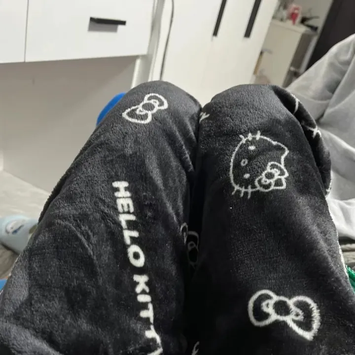 Anime%20Sanrio%20Hello%20Kitty%20Y2k%20Flannel%20Pajamas%20Pants%20Women%20Household%20Dress%20Autumn%20Winter%20Fashion%20Trouser%20Cartoon%20Casual%20Home%20Pants%20-%20Image%204