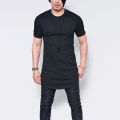 2978 Brand New Men's T Shirt Round Neck Solid-colored T-shirt for Male Round-neck Medium and Long Section Tops Tshirt. 