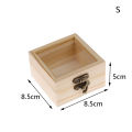 Wooden Storage Box Plain Wood With Lid Multifunction Square Hinged Craft Boxes ANLAN. 